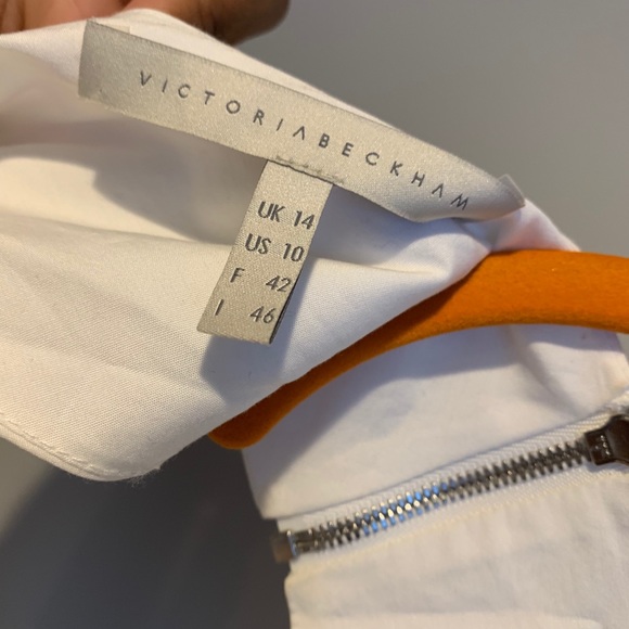 White Silk Trim Zippered Shoulder Open Vest Top - Picture 6 of 6